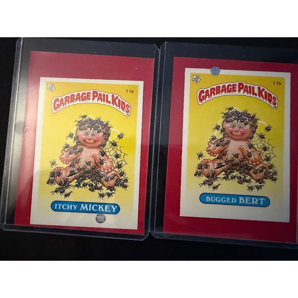 Vintage 1985 Topps Garbage Pail Kids UK Minis Series 1 11A and 11B